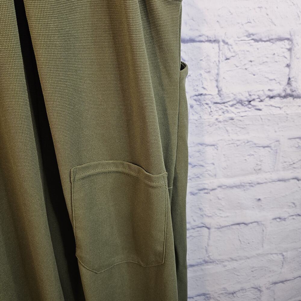 HALARA Flex Adjustable Straps Draped Overall Jumpsuit Olive Pockets Size Small - Picture 6 of 8